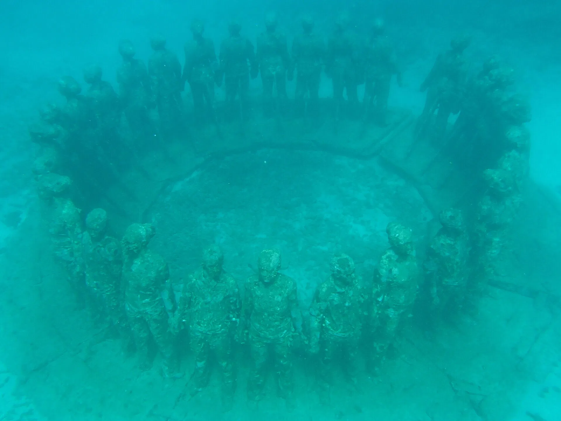 Underwater sculptures at Molinere Underwater Sculpture Park Untitled