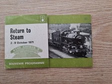 Listing image for Return to Steam 2-9 October 1971 Souvenir Programme Steam Train Memorabilia.