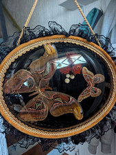 Listing image for Large Atlas Moth Taxidermy Vintage Style Convex Bubble Glass Frame Gothic Decor