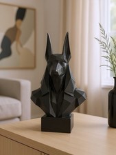 Listing image for Anubis Bust Egyptian God Sculpture Home Decor Mythology Figurine Ornament Gift