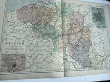 Listing image for 1900: Map Of Belgium & Luxembourg Luxemburg Antique Print GA #11 vintage atlas