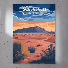 Listing image for Sossusvlei Namibia A4 Poster, Prints, Wall Art, Travel Poster, Retro Poster
