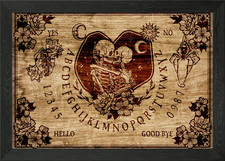 Listing image for Spirit Board skeleton love Framed Wall Art Poster Canvas Print Picture
