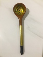 Listing image for Vintage Russian Painted Wooden Spoon Antique Collectible Khokhloma