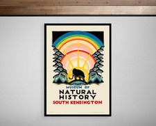 Listing image for Museum of Natural History Art Deco Travel Poster: Fine Art Print