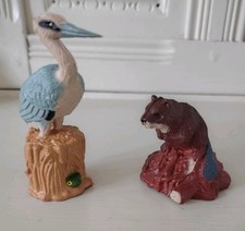 Listing image for Heron & Beaver K&M Figures Wild Animal Wildlife Educational Toy Collectible