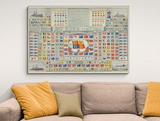 Listing image for 1914 British Empire Flag Chart – Maritime & Colonial History Vexillology Print