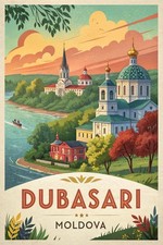 Listing image for Captivating Dubăsari Moldova Travel Poster - Vintage Cityscape Art Print A1-A4 P