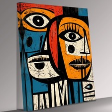 Listing image for African Lovers Tribal Art Canvas Print Wall Art Picture