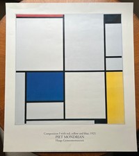 Listing image for Piet Mondrian Exhibition - Original Museum Poster - Haags Gemeentemuseum - 1996