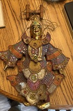 Listing image for Asian Pacific Puppet Marionette Art Folklore Wooden Oriental Approx 15” Tall