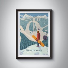 Listing image for Grandvalira Andorra Snowboarding Travel Poster - Framed - Bucket List Prints