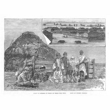 Listing image for RUSSIA Group of Kyrgyz at their Tent - Antique Print 1882