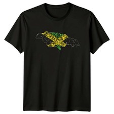 Listing image for Jamaica Flag Map Mesh T-Shirt Caribbean Heritage Jamaica Gift For Him And Her