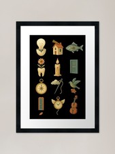 Listing image for Cabinet of Curiosities - Dream Glyp Framed Wall Art Poster Canvas Print Picture