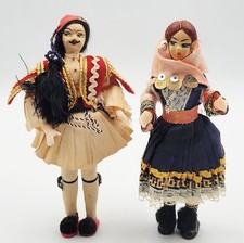 Listing image for Set of VTG 1950s-1960s Greek Cultural Collectible and Folk Art Souvenir Dolls