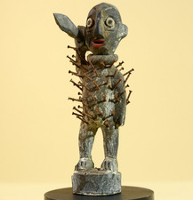 Listing image for Africa Tribal Figure Carved Wood Sculpture Ritual Art Standing Collectible-G5866