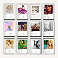 Listing image for Taylor Swift Album Poster | Tracklist Wall Art | Individual Print | A5 A4 A3