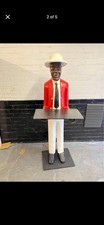 Listing image for Carved Jacaranda Wood "Cameroonian Garcon Waiter Man" Original Art
