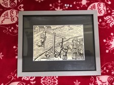 Listing image for Rare FRAMED ART PRINT , Occult Witchcraft Demonology, Historical