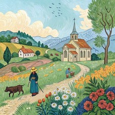 Listing image for Balkan Woman Garden Keeper Digital Art Print