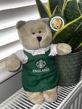 Listing image for Starbucks Teddy Bear Plush Barista Collectible England 2022 Coffee Bearista UK