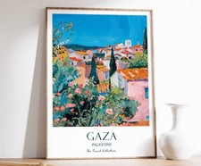 Listing image for 3 Gaza Print, Gaza Travel Poster, Islamic Decor, Islamic Art, Islamic Poster, Pa