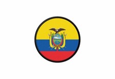 Listing image for Patch Ecuador Flag Printed Iron-On Round Badge