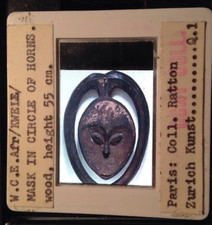 Listing image for Kwele Congo-mask In Horn Circle- African Tribal Art 35mm Slide