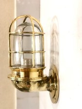 Listing image for Collectible Oceanic Brass Bulkhead Sconce Nautical Wall Light Marine Lamp