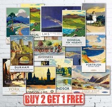 Listing image for Vintage British Travel Poster Railways LNER GWR LMS Train Retro Posters A5/A4/A3