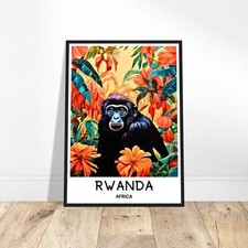 Listing image for Rwanda Travel Print Rwanda Poster African Art Print Africa Lover Gift Wall
