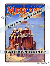Listing image for Tin Sign 1931 Retro Industrial Ancient Ruins Architecture artwork kitchen decor