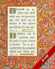 Listing image for ILLUMINATED MANUSCRIPT BEATITUDES BIBLE VERSES CHRISTIAN ART REAL CANVAS PRINT