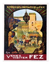 Listing image for Vintage Fez Travel Poster Wall Art - Timeless Decor Print Home Decor