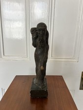 Listing image for Folk Art Mid Century Plaster Sculpture Of A Man And A Skull, Dated 1949 London