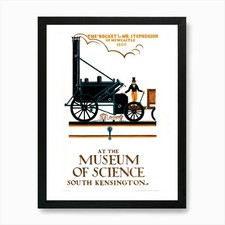 Listing image for Museum Of Science London Vintage Po Framed Wall Art Poster Canvas Print Picture