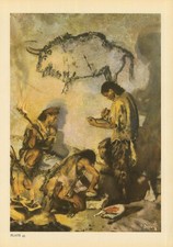 Listing image for 1960 LASCAUX CAVE ART Print - Prehistoric Man - Paleoart - 9.75 x 13.5 Inches