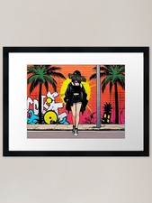 Listing image for Latin American Summer Punk Girl Fra Framed Wall Art Poster Canvas Print Picture