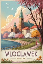 Listing image for Captivating Włocławek Poland Travel Poster - Historic Cityscape Art Print A1-A4