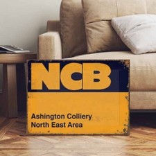 Listing image for Vintage Personalised NCB Coal Board Mining Colliery Gate Colliery Sign