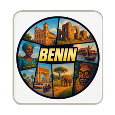 Listing image for Benin Collage Fridge Magnet: Cute Handmade Travel Souvenir Gift