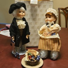 Listing image for Ben Franklin Betsy Ross Dolls Patriotic USA Colonial Historical Collectible