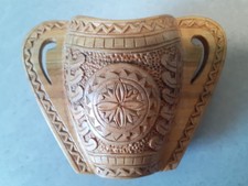Listing image for Vintage Hand Carved Yugoslavian Wedding Cup - Balkan Folk Art Kuksa Shepherd Mug