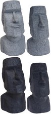 Listing image for Easter Island Head Statue Indoor Home Outdoor Garden Decor Display Moai Ornament