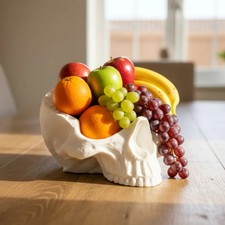 Listing image for Skull Fruit Bowl – Large Decorative Skull Bowl - Gothic Kitchen Decor