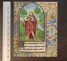 Listing image for St John the Baptist, medieval manuscript Christian art print 8x10