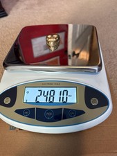 Listing image for hand poured pure Nordic gold skull, 2.5 oz wire wheeled treasure/collectible