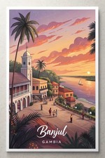 Listing image for Captivating Banjul Gambia Travel Poster - Vibrant African City Art Print A1-A4 P