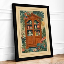 Listing image for Cabinet of Curiosities Art Deco Framed Wall Art Print Home Decor Ready to Hang